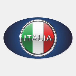 La Bandiera - The Italian Flag Oval Sticker