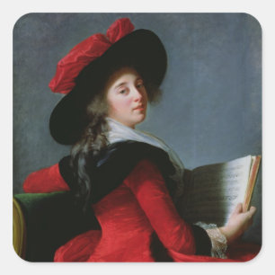 La Baronne de Crussol, 1785 Square Sticker