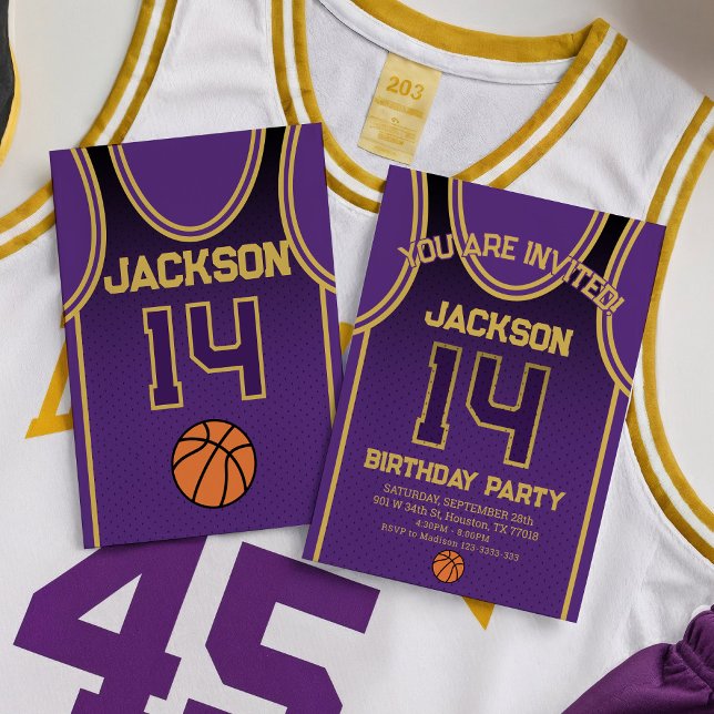 LA Basketball Team Birthday Invitation (Creator Uploaded)