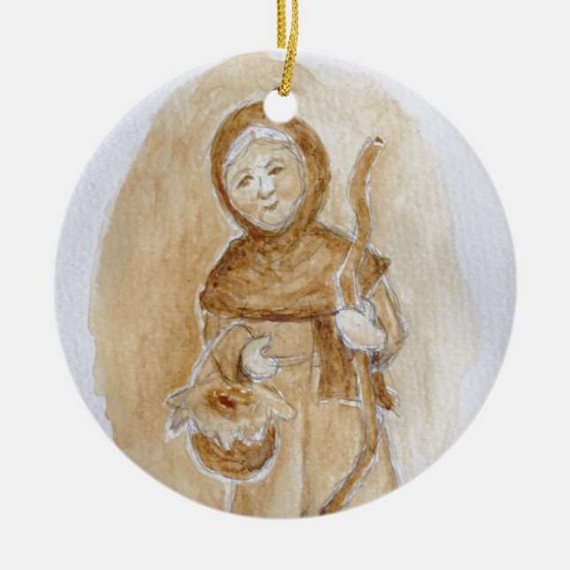 La Befana Ceramic Tree Decoration (Front)