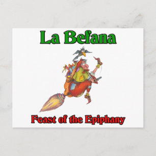 La Befana (Christmas Witch) Feast of the Epiphany Holiday Postcard
