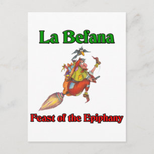 La Befana (Christmas Witch) Feast of the Epiphany Holiday Postcard