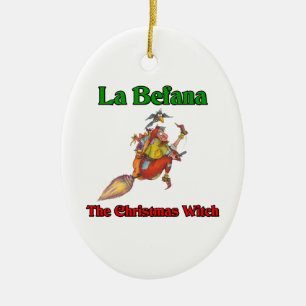 La Befana The Christmas Witch.. Ceramic Ornament