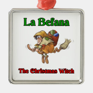 La Befana The Christmas Witch.. Metal Tree Decoration