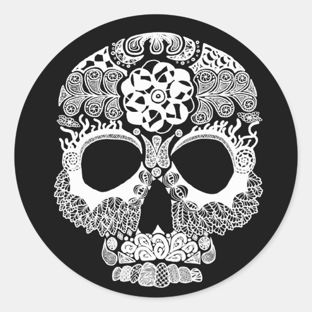 La Bella Muerte Dark Round Sticker (Front)