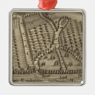 La Belle, country place of Thos Hornbrook Metal Ornament