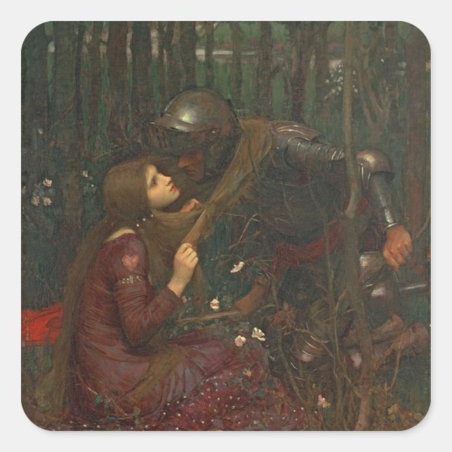 La Belle Dame Sans Merci, 1893 (oil on canvas) Square Sticker (Front)