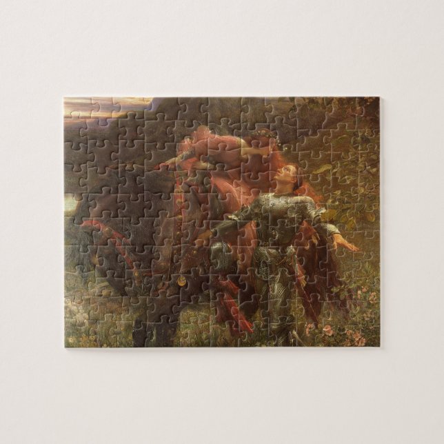 La Belle Dame sans Merci by Sir Frank Dicksee Jigsaw Puzzle (Horizontal)
