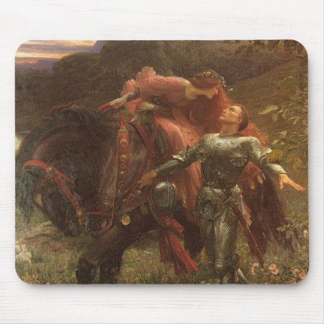 La Belle Dame sans Merci by Sir Frank Dicksee Mouse Pad (Front)