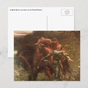 La Belle Dame sans Merci by Sir Frank Dicksee Postcard