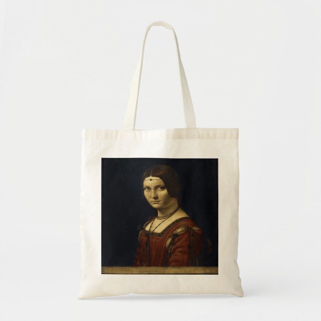 La Belle Ferroniere by Leonardo da VInci Tote Bag (Front)