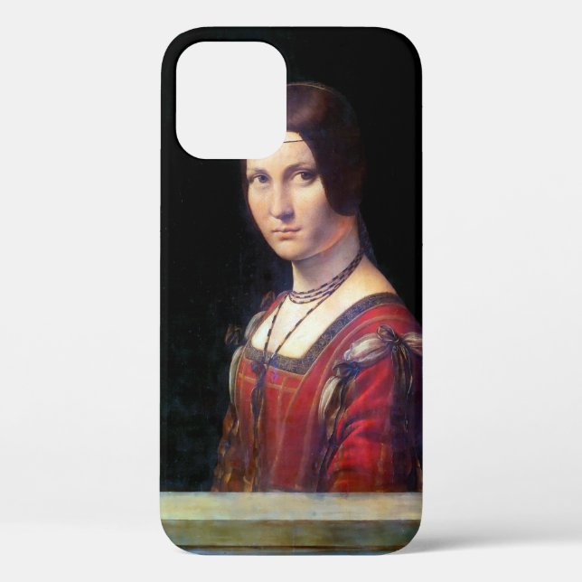 La Belle Ferronniere, Leonardo da Vinci Case-Mate iPhone Case (Back)