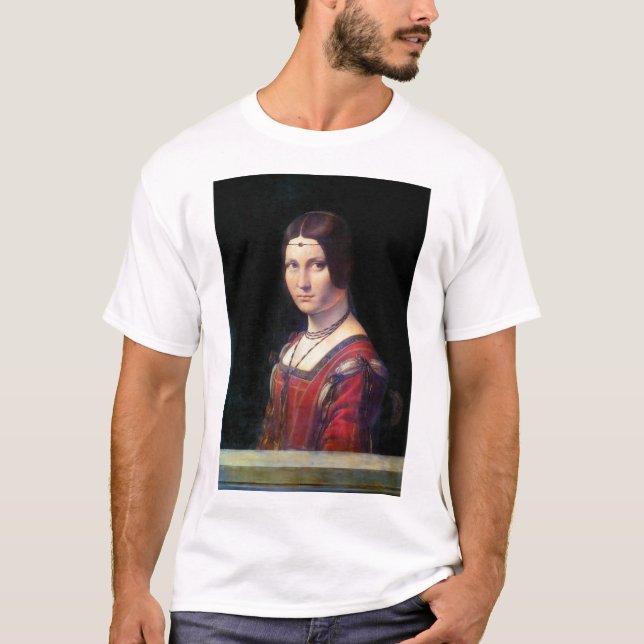 La Belle Ferronniere, Leonardo da Vinci T-Shirt (Front)