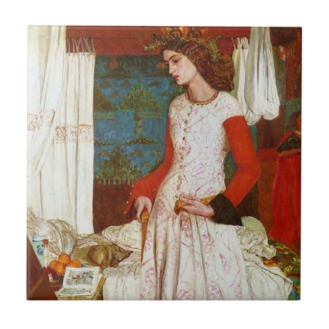 La Belle Iseult | Queen Guenevere, William Morris Ceramic Tile (Front)