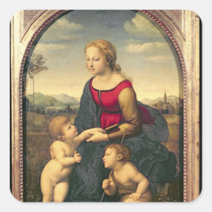 La Belle Jardiniere, 1507 Square Sticker