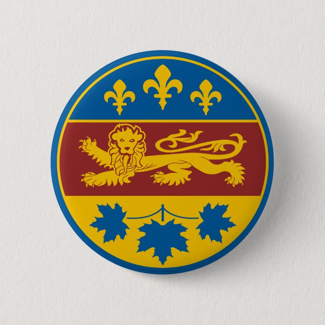 La Belle Province 6 Cm Round Badge (Front)