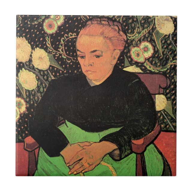 La Berceuse (Augustine Roulin) by Vincent van Gogh Ceramic Tile (Front)
