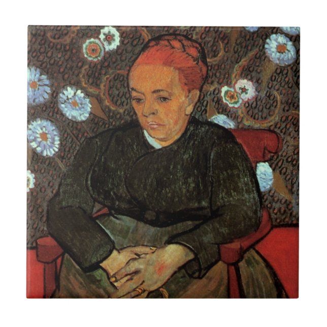 La Berceuse (Augustine Roulin) by Vincent van Gogh Ceramic Tile (Front)