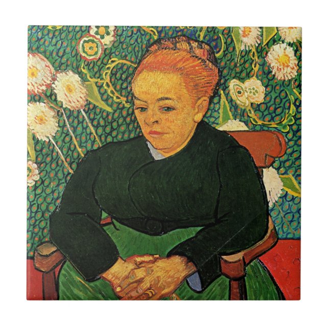 La Berceuse (Augustine Roulin) by Vincent van Gogh Ceramic Tile (Front)