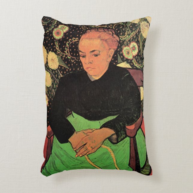 La Berceuse (Augustine Roulin) by Vincent van Gogh Decorative Cushion (Front(Vertical))