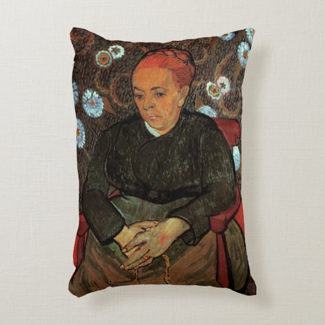 La Berceuse (Augustine Roulin) by Vincent van Gogh Decorative Cushion (Front(Vertical))