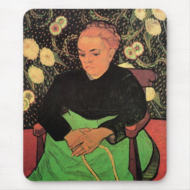 La Berceuse (Augustine Roulin) by Vincent van Gogh Mouse Pad (Front)