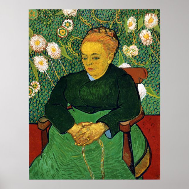 La Berceuse, Woman Rocking a Cradle, Van Gogh Poster (Front)