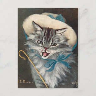 La bergère chat postcard