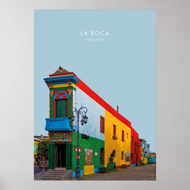 La Boca, Argentina Travel Artwork Poster (Front)