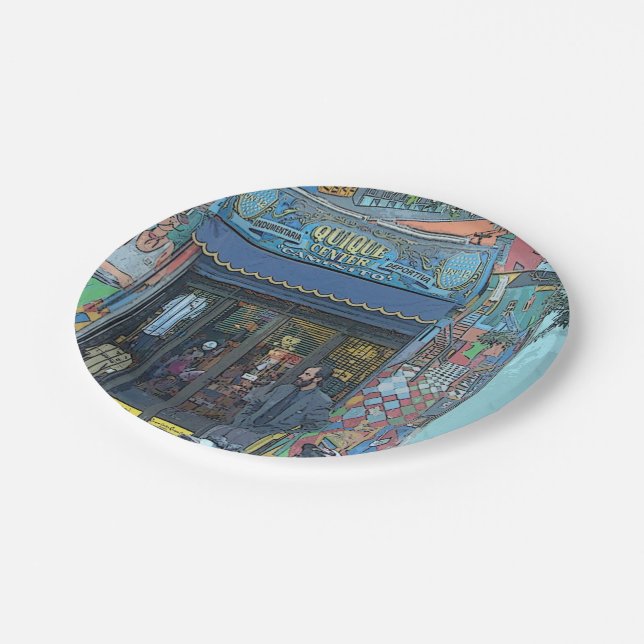 La Boca - Buenos Aires Paper Plate (Angled)