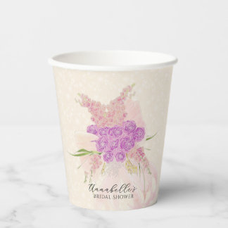 La Boca Golden blush bow rose bouquet Paper Cup