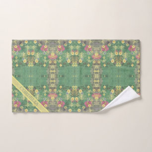 La Boca Monogram Floral Tea Hand Towel