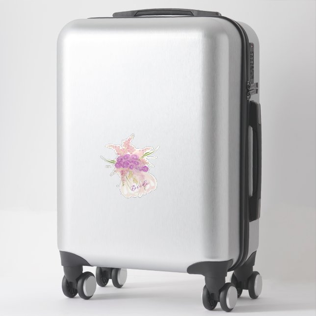 La Boca Rosa Blush sheer bow and Bouquet (Suitcase)