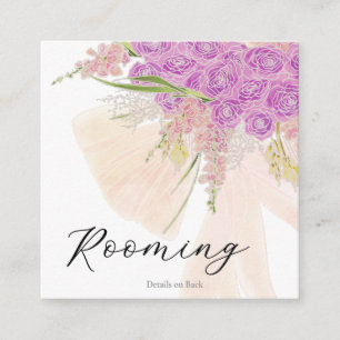 La Boca Rosa Sheer bow Bouquet Rooming Enclosure Card