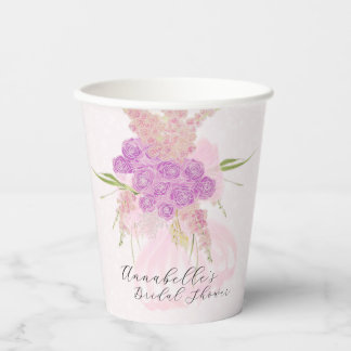La Boca Vendretti Pink bow rose bouquet Paper Cup
