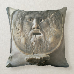 La Bocca di Verita (The Mouth of Truth) (photo) Cushion