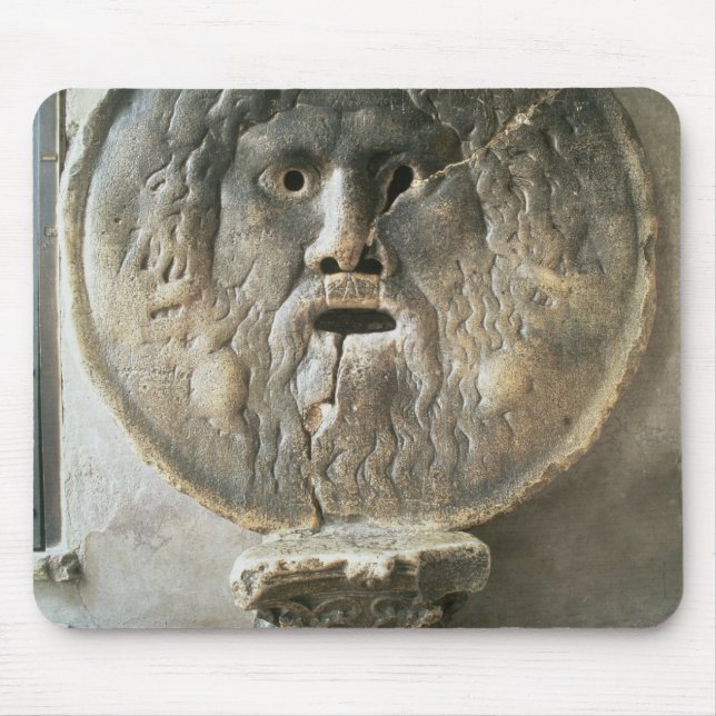 La Bocca di Verita (The Mouth of Truth) (photo) Mouse Pad (Front)