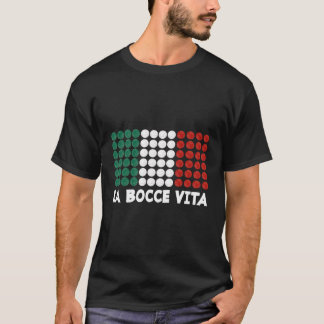 La Bocce Vita Italian Flag Colours Italian Patriot T-Shirt