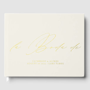La Boda de Elegant Calligraphy Spanish Wedding Guest Book