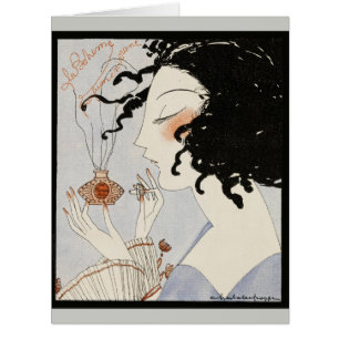 LA BOHEME,LADY WITH PERFUME BOTTLE ART DECO BEAUTY