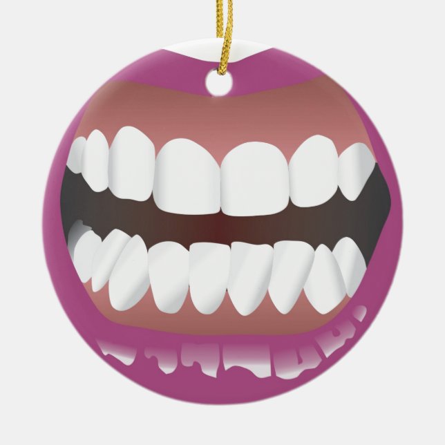 La Bouche Ceramic Tree Decoration (Front)
