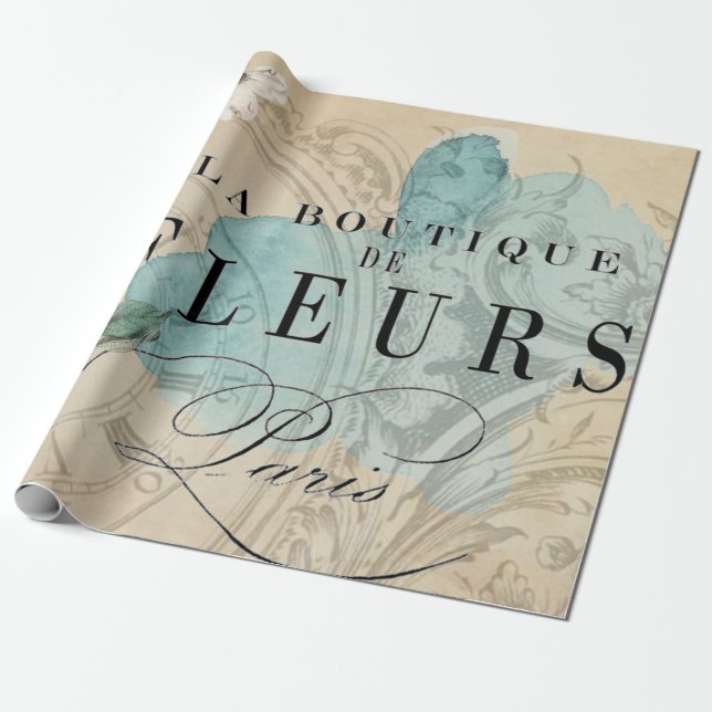 La Boutique Bird Decoupage Sheet Wrapping Paper (Unrolled)