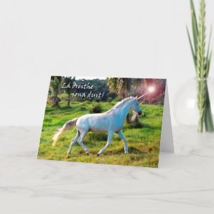 Lá Breithe sona duit Irish Birthday with Unicorn Card