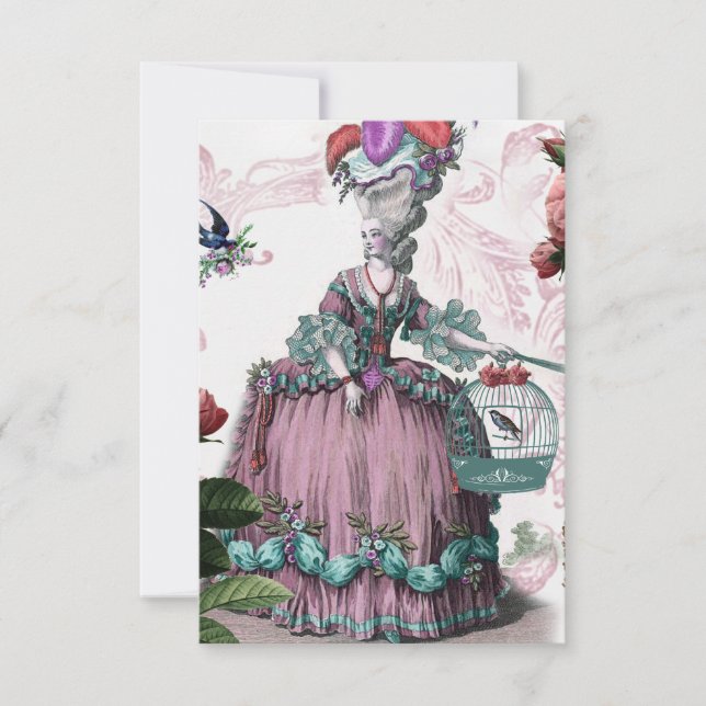 la cage aux oiseaux (The Bird cage)rsvp RSVP Card (Front)