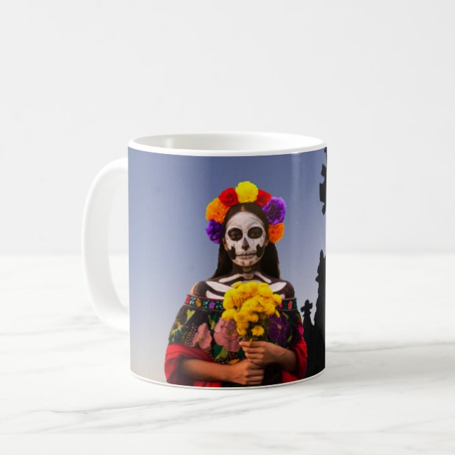 La Calavera Catrina Coffee Mug (Front Left)