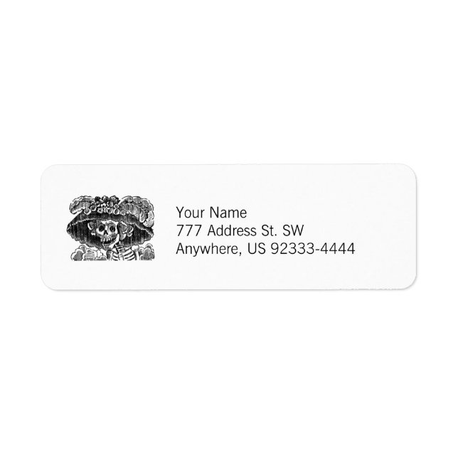 La Calavera Catrina Return Address Label (Front)