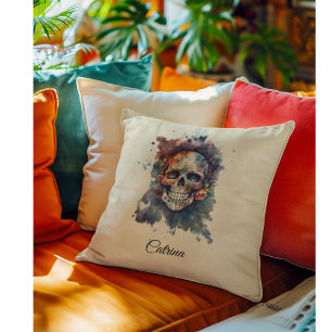La Calavera Hermosa, custom Cushion