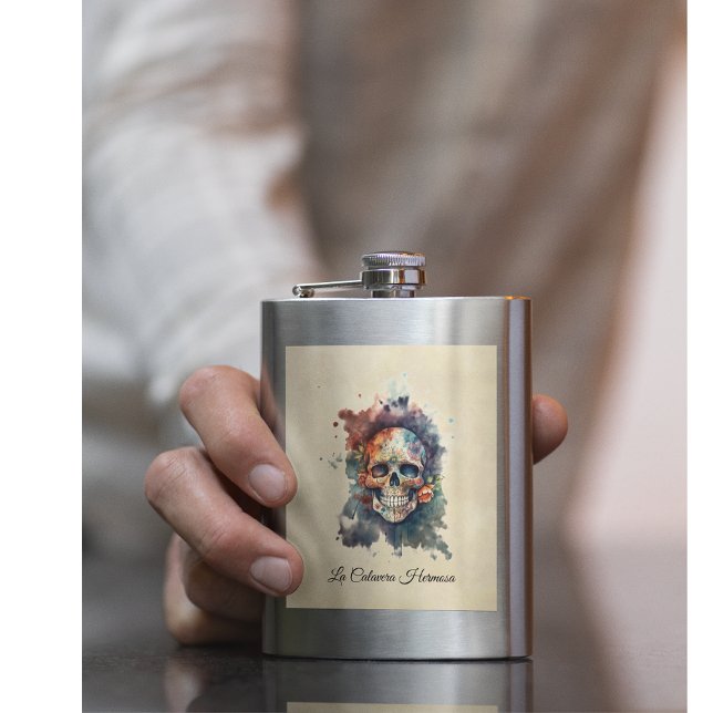 La Calavera Hermosa, custom Hip Flask (Creator Uploaded)