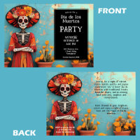 💀 La Calavera in hat with flowers