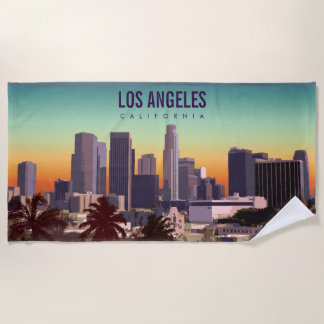 LA, California Beach Towel